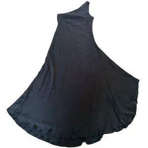 Ralph Lauren Mayfair Black 100% silk One-Shoulder asymmetric Maxi Gown Sz 6 - Picture 1 of 5
