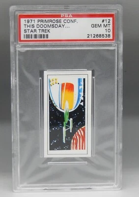 1971 UK Primrose STAR TREK confectionary #12 Enterprise PSA 10 Rare trading card - Image 1 of 2