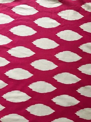 Ikat Hot Pink Premier Prints Chipper Fabric Piece 42"W x 13"L  - Image 1 of 3