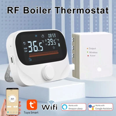 RF Kessel Thermostat für Tuya Wireless Wifi programmierbarer Raumthermostat DE - Bild 1 von 4