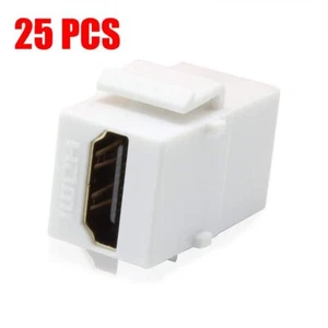 25 PIEZAS HDMI 2.0 4K HD 3D Keystone Placa de Pared Acoplador Jack a Presión Hembra Blanco - Imagen 1 de 1
