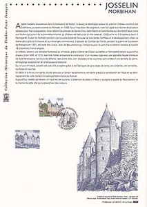 Document Philatélique 1er Jour : 17 2008 - Josselin Morbihan - Picture 1 of 1