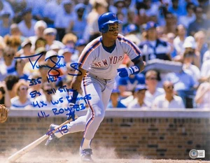 DARRYL STRAWBERRY Signed NEW YORK METS 11x14 Photo - 5X Inscribed - Beckett - Afbeelding 1 van 3