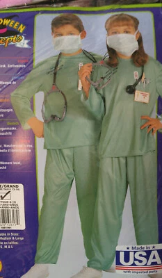 Rubie's E.R. Doctor Costume Child Boys Girls Size Large 12-14 Made In USA 5 Pcs. - Image 1 of 4