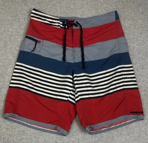 Patagonia Shorts Herren Größe 30 rot weiß blau Boardshorts Badeanzug Sun Fade USA - Bild 1 von 10