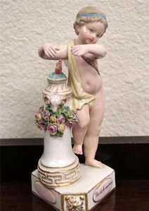 Figura de porcelana pintada Meissen del corazón tesorero Prix de la Constantanoe 1880 - Imagen 1 de 1