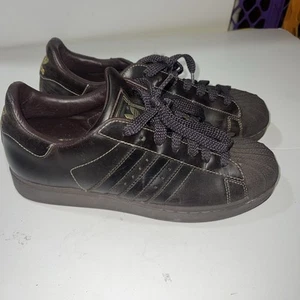 2002 Adidas Superstar Ftr Navy Blue Leather Vintage Sneakers Men’s Size 9 - Picture 1 of 7