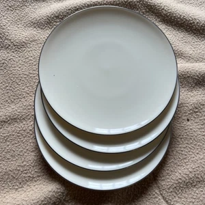Lenox Vintage MCM Olympia Platinum Trim Bone China 6” Bread Plate Beige - Picture 1 of 4