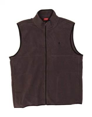 IZOD Mens Fleece Gilet UK 42 XL Grey Polyester PU12 - Image 1 of 3
