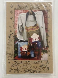 MeMe's Quilts -Baggity Raggity Patchwork Cottagecore Simple Stitchery Pattern - Picture 1 of 7