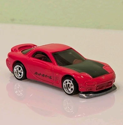 Mazda RX7 FD Hot Wheels '95 - Personalizado de fábrica en rojo con pilotos reales - Raro JDM Foto 1 de 4