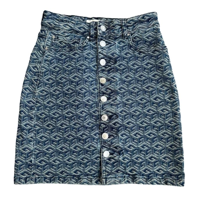 Minifalda vaquera Guess Logo para mujer 26 azul monograma tiro alto años 90 Y2K nueva con etiquetas Foto 1 de 4