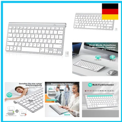 Kompakte Bluetooth Tastatur | QWERTZ Layout | 10m Reichweite - Bild 1 von 4
