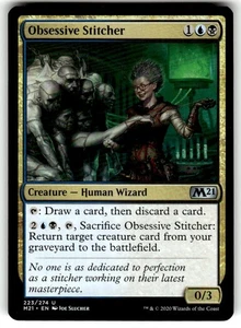 Obsessive Stitcher Core Set 2021 Regular MTG NM - Picture 1 of 2