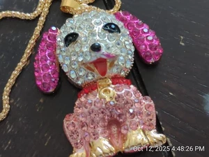 Betsey Johnson Happy Welpen Halskette - Bild 1 von 2