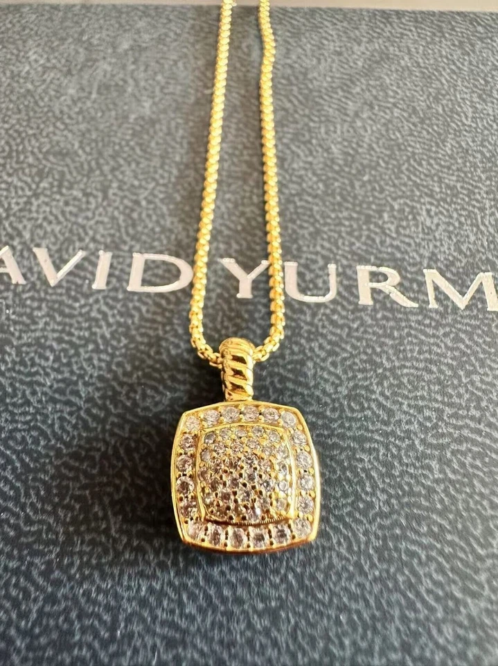 Perfect/DavidYurmanAlbion18K Yellow/Gold Cable Chain Necklace45+5cm Quad Diamond - Image 1 of 4
