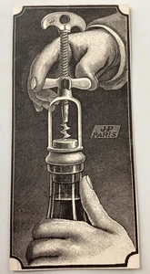 Antiguo sacacorchos vintage victoriano JP Paris abrebotellas de vino - Imagen 1 de 3