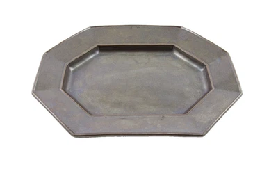 Juliska Pewter Stoneware Rectangular Serving Tray Platter - Image 1 of 4