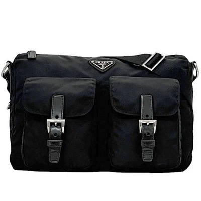 Bolso de hombro bandolera de nailon Prada negro Nero Tessuto BT0644 de segunda mano, talla Foto 1 de 4