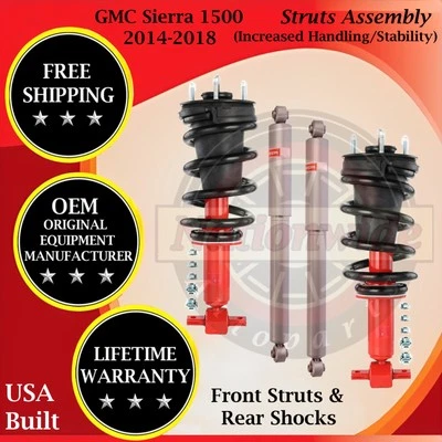 KYB OEM Front Struts & Rear Shocks For 2014-2018 GMC Sierra 1500 Out of Stock - Изображение 1 из 4