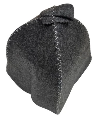 Gray Wool Hat for Sauna Banya Bath House Head Protection One size Fits All - Image 1 of 2