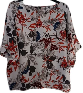 Ladies Floral Short Sleeve Top Size 20/22 - Picture 1 of 3