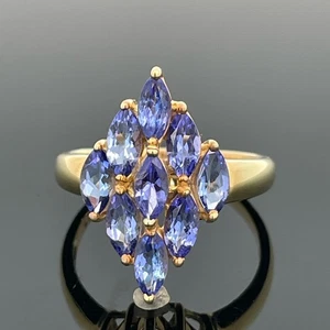 SCHMUCKJAGD RING GR.17,5 (CA.55) VERGOLDET MIT TANSANIT - Photo 1/3