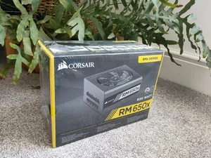 Corsair Rm650x 650 W 80 Gold Modular 135mm Fan Power Supply Unit PSU - Afbeelding 1 van 4