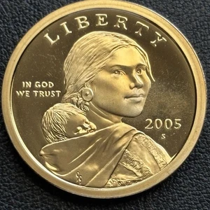 2005-S $1 Proof Dollaro Sacagawea - Foto 1 di 4