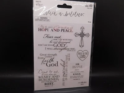 The paper studio stick a bilities Religious Quote Foil stickers 16pc - Image 1 of 2