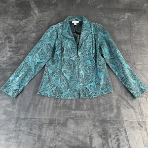 Vestido Granero Mujeres Chaqueta con Cremallera Talla Pequeña Texturizada Cuello de Cachemira Artístico Declaración - Imagen 1 de 8