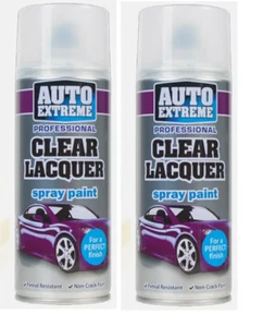 Vernice Spray Trasparente Lacca Aerosol Auto Extreme Auto Opaca Lucida Metallo Legno-2x400ml - Foto 1 di 1