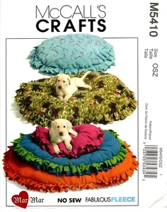 Camas de lana para mascotas McCall's M5410 sin coser patrón artesanal sin cortar - Imagen 1 de 2