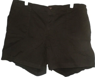 New Womens 20W Brown Jeanstar Utility Shorts Front & Back Pockets 6.5" Inseam - Image 1 of 2