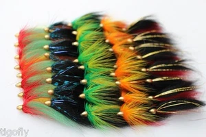 40 pcs Assorted Popular Cone Heads Tube Flies Salmon Fly Trout Fly Fishing Lures - Picture 1 of 11