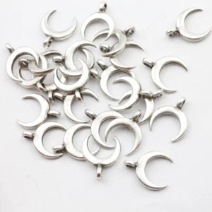 20 Halbmond Mond Charms Anhänger Antik Silber DIY Schmuck Zubehör - Picture 1 of 6