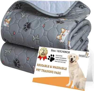 Washable Pee Pads for Dogs - Super Absorbent Reusable Puppy Pads 2Pack - Picture 1 of 7