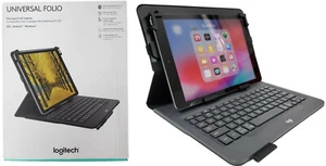 Logitech Universal Folio Keyboard Case Fits iOS Android & Windows Tablets 9-10" - Picture 1 of 12