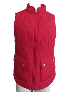 Light Weight Quilted Puffer Zip-Up Vest Croft & Barrow Size S RED NWT - Picture 1 of 8