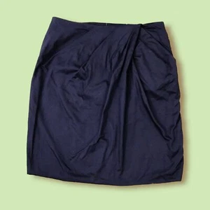 Odille Skirt 0 navy blue Bubble mini Pleated Front - Picture 1 of 3