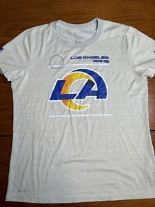 Los Angeles Rams Nike Tee NFL On Field Apparel Dri Fit SZ M Beige T-Shirt Womens