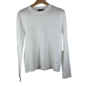 Rachel Roy Collection Women's Size 2XL Cream Mesh Long Sleeve Pullover Sweater - Picture 1 of 6