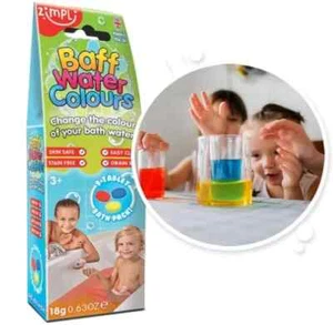 9 Use Baff Water Colours Pack from Zimpli Kids, Colour Changing Bath Drops, & - Picture 1 of 3