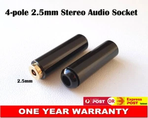 5pcs New 2.5mm 4-Pole Stereo Audio Mic Female Socket Connector Plug DIY Port AU - Picture 1 of 4