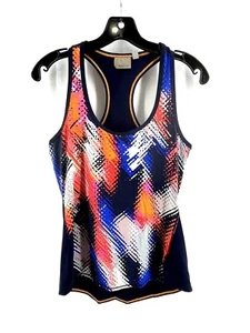 Camiseta sin mangas Athleta Chi con estampado de lava para mujer Camisa de uso activo XS espalda deportiva - Imagen 1 de 10