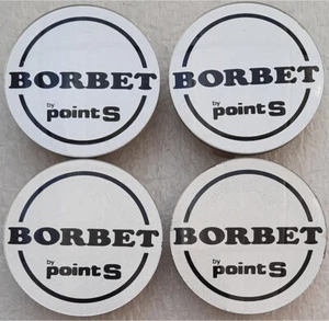 4 Borbet Point S Nabendeckel Satz Felgendeckel Set Nabenkappen center hub cap - Picture 1 of 6