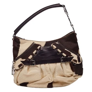 DIOR VINTAGE PONYHAAR & LEDER BALLETT KORSETT SCHULTERTASCHE AUTHENTISCH - Bild 1 von 12