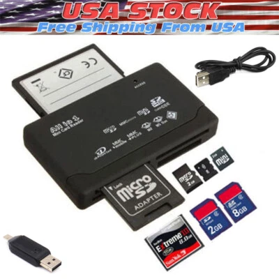 Memory Card Reader Mini 26-IN-1 USB 2.0 High Speed For CF xD SD MS SDHC - Image 1 of 4