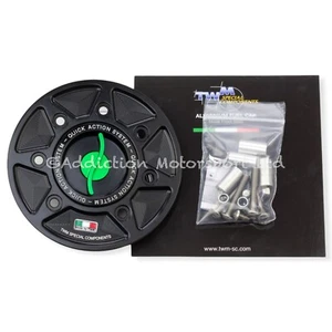 TWM Keyless Quick Release Action Green Fuel Cap for Kawasaki ZX-4RR 2023-2025 - Picture 1 of 3