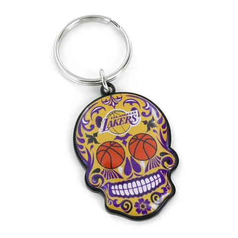 LOS ANGELES LAKERS - SUGAR SKULL KEYCHAIN - BRAND NEW - NBA-KT-1157-25 Cover
